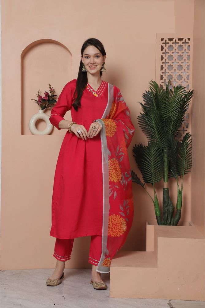 Raashi By Trendy Designer Roman Silk Kurti With Bottom Dupatta Wholesale Price In Surat
